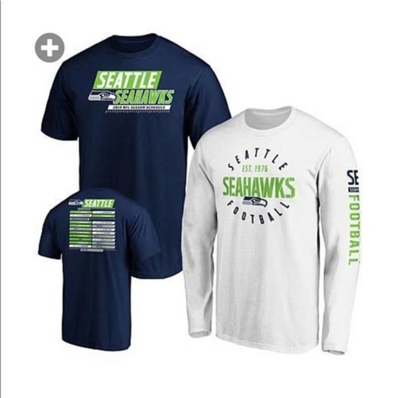 NFL Other - NFL Fanatics 2019 Seattle Seahawks Short & Long Sleeve 2 Piece Shirt Combo Set